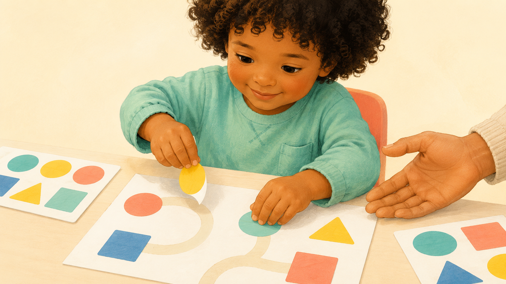 Illustration for Sticker Play for Little Hands: 7 Easy Fine Motor Activities for Preschoolers